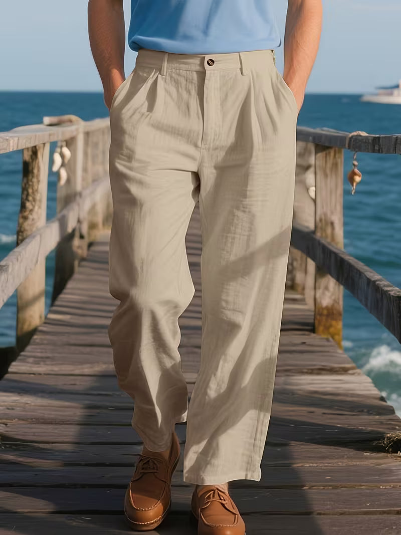 Sienna linen trousers