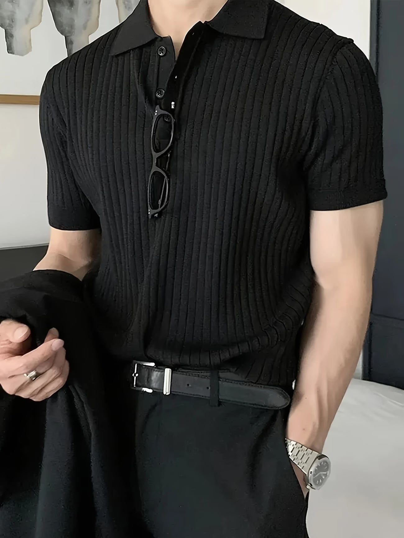 Gimcheon knit polo shirt