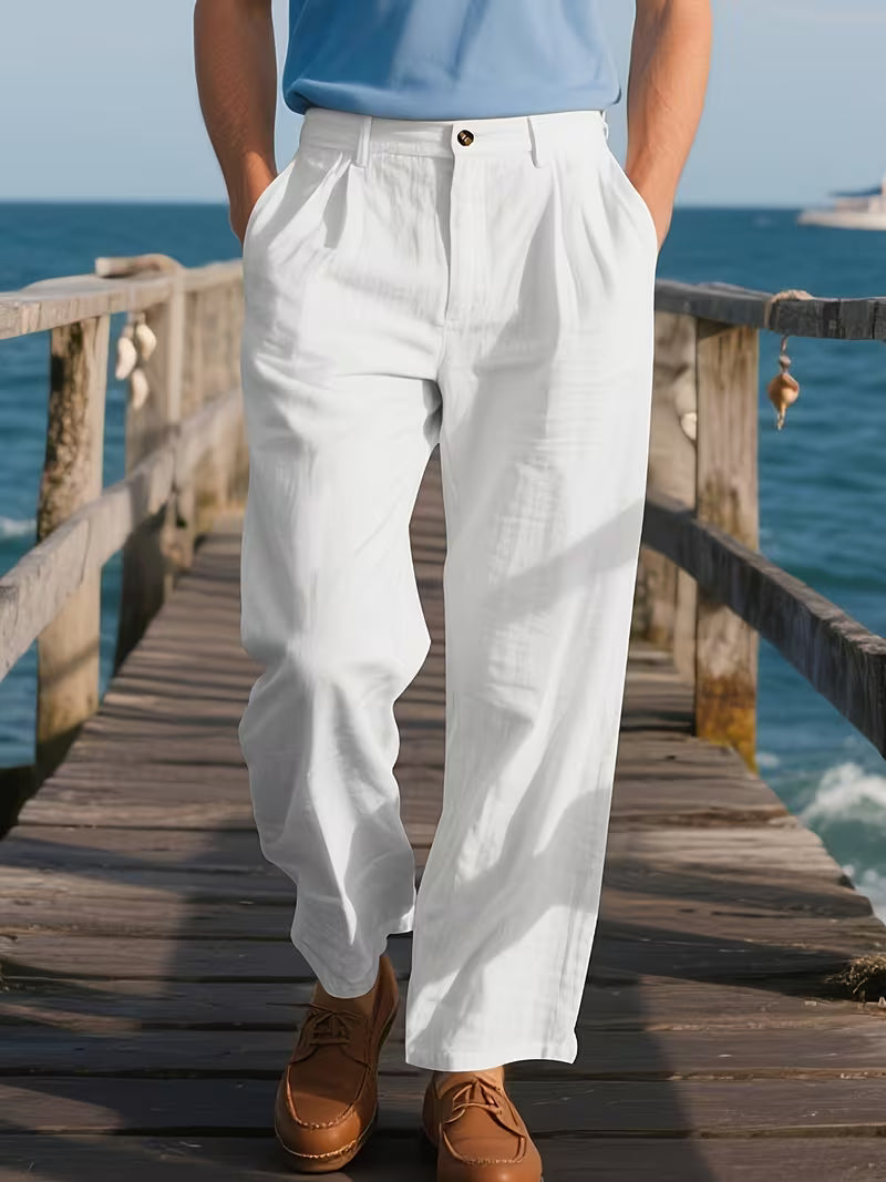 Sienna linen trousers